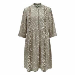 Tuckernuck Spotted Beige Antelope Royal Shirt Dress Size XS